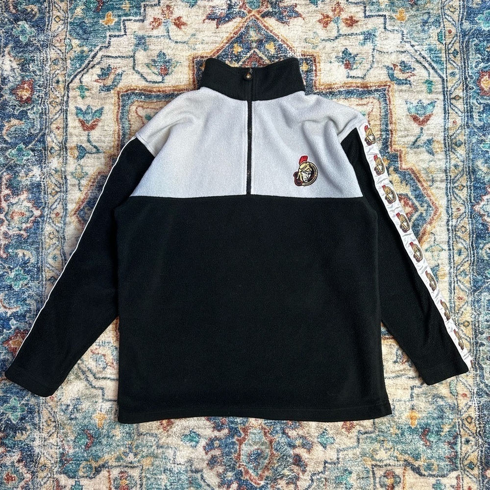 Vintage NHL Ottawa Senators 1/4 Zip-up Fleece Size XL